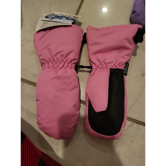 Bulk Lot Wholesale 12 Pairs Girl's Kid's Winter Snow Waterproof Mittens - Picture 7 of 10